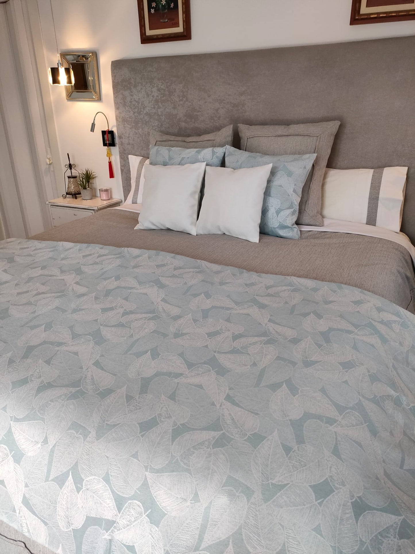 Conjunto de Cama Hecho a mano - Sutileza - Azul Cielo